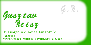 gusztav neisz business card